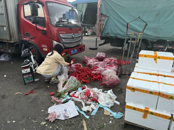 亚金配资 新发地市场里，一群年轻人忙捡菜？都是流量惹的祸